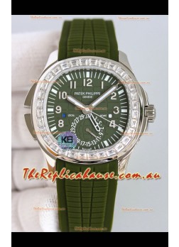 Patek Philippe Super Clone Aquanaut 5164A 1:1 Mirror Watch Green Dial Swiss Replica