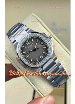 Patek Philippe Nautilus Super Clone 7010 32MM 1:1 Mirror Replica Grey Dial 