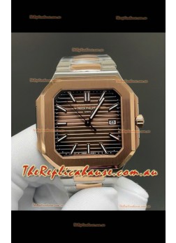 Patek Philippe Cubitus 5821 Two Tone Casing Brown Dial Swiss Replica Watch 