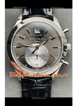 Patek Philippe Super Clone 5960P Annual Calandar Chronograph Steel Dial 1:1 Mirror Swiss Replica Watch