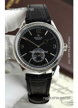 Rolex 1908 Perpetual Swiss Movement Replica Watch in Steel Casing Black Dial 
