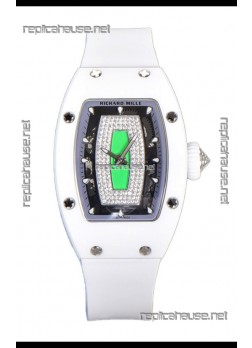 Richard Mille RM007 White Ceramic Green Dial Automatic Superclone Swiss Replica Watch