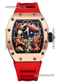 Richard Mille RM057 Dragon Dial Rose Gold Plated Watch in Swiss Automatic Movement