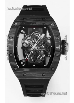 Richard Mille RM055 Black Carbon Casing 1:1 Superclone Genuine Tourbillon Watch 