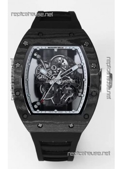 Richard Mille RM055 Black Carbon Casing 1:1 Superclone Genuine Tourbillon Watch 