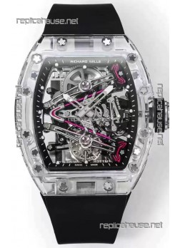 Richard Mille RM38-02 Sapphires Bubba Watson Black Rubber Tourbillon Movement 1:1 Mirror Replica