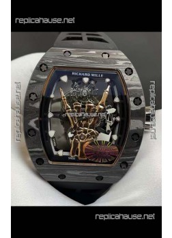 Richard Mille RM66 Flying Genuine Tourbillon Black Carbon Superclone Replica Watch 