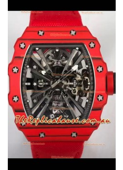 Richard Mille RM12-01 Carbon Fiber Case Genuine Tourbillon Movement 1:1 Mirror Replica Watch