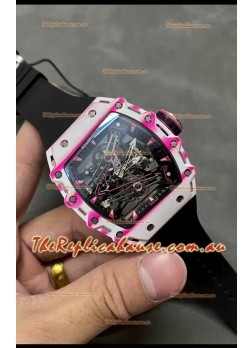 Richard Mille RM38-02 White Carbon Fiber Bubba Watson Genuine Tourbillon Movement 1:1 Mirror Replica