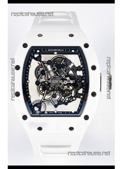 Richard Mille RM055 White Ceramic Real Vaucher Movement Super Clone Watch 