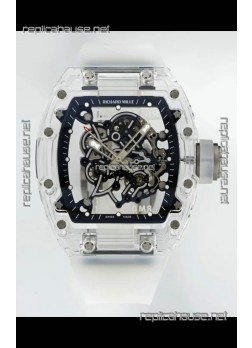 Richard Mille RM055 Transparent Sapphires Casing with Genuine Tourbillon Super Clone Watch