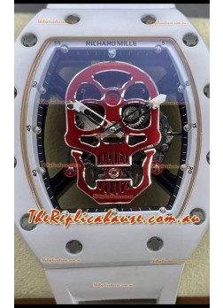 Richard Mille RM052-01 Skull Genuine Tourbillon Edition Watch in Ceramic Casing