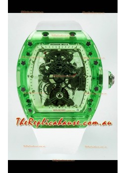 Richard Mille Super Clone 56-01 Transparent Sapphires Casing with Genuine Tourbillon Watch