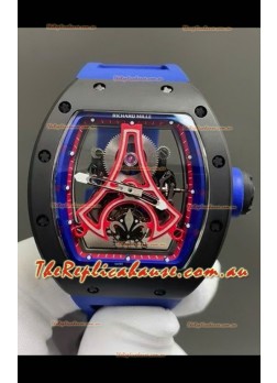 Richard Mille RM52-03 Paris Saint-Germain Tourbillon Black Ceramic Swiss Replica Watch 