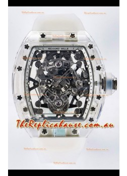Richard Mille Super Clone 56-01 Transparent Sapphires Casing with Genuine Tourbillon Watch