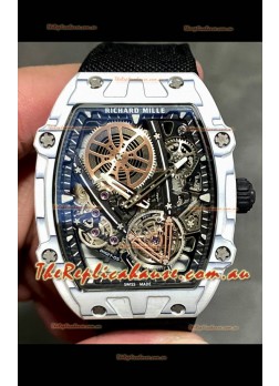 Richard Mille Super Clone 27-05 White Carbon Casing Swiss Replica Watch 
