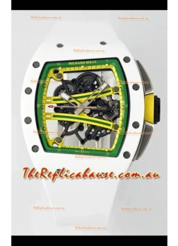 Richard Mille Super Clone RM61-01 White Ceramic Casing Strap Swiss Replica Watch