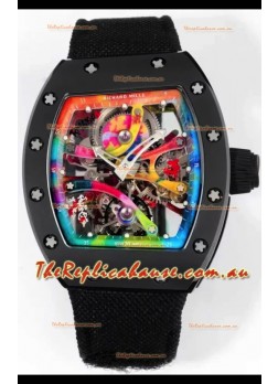 Richard Mille Super Clone RM68-01 Black Ceramic Casing and Strap Tourbillon Swiss Replica