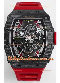 Richard Mille RM35-02 Rafael Nadal Carbon Fiber Casing with Genuine Tourbillon Super Clone Watch