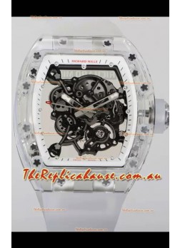 Richard Mille RM055 Transparent Sapphires Casing with Genuine Tourbillon Super Clone Watch