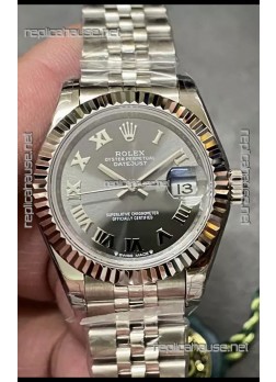 Rolex Datejust Super Clone Grey Dial Steel Casing Watch 28MM