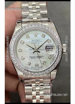 Rolex Datejust Super Clone Mother of Pearl Dial Steel Casing Watch 28MM