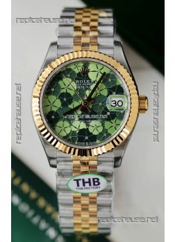 Rolex Datejust Cal.3235 Movement Super Clone 2 Tone Yelow Gold 31MM Motif Dial Watch 
