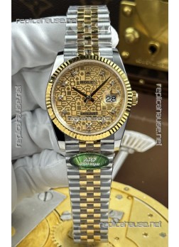 Rolex Datejust Super Clone Cal.3235 Brown Computer Dial 2 Tone Yellow Gold Casing Watch 36MM
