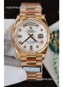 Rolex Day Date Presidential 18K Rose Gold Watch 40MM - Pearl Dial 1:1 Mirror Quality