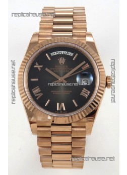 Rolex Day Date Super Clone Ombre Brown Dial 40MM 220 Grams Swiss Replica watch 