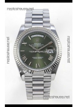 Rolex Day Date Super Clone Green Dial 40MM 188 Grams Swiss Replica watch 