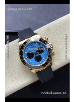Rolex Daytona Super Clone 126518LN Yellow Gold Turquoise Dial Original Cal.4131 Movement
