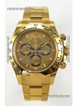Rolex Daytona Super Clone 116508 Yellow Gold - Gold Dial Original Cal.4131 Movement