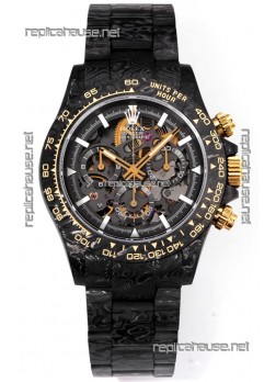 Rolex Daytona Blaken Black Carbon 1:1 Swiss Mirror Replica Skeleton Dial Cal.4130 Movement