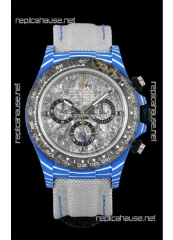 Rolex Daytona DiW Piece Unique Blue Dial Edition Watch - Lightweight Forged Cabon Casing