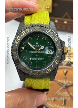 Rolex GMT Masters DiW Desert Carbon Casing Swiss Replica Watch Green Dial 