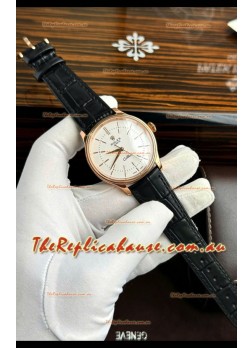 Rolex Cellini Date Ref#50505 Replica 1:1 Mirror Rose Gold Steel White Dial Watch 