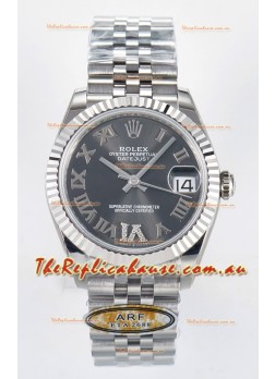 Rolex Super Clone Datejust ETA 2688 Movement 31MM Stainless Steel Case Grey Dial Watch