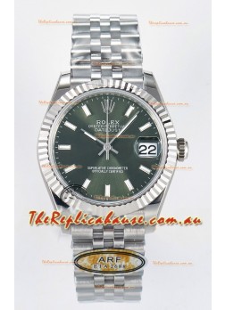 Rolex Super Clone Datejust ETA 2688 Movement 31MM Stainless Steel Case Green Dial Watch