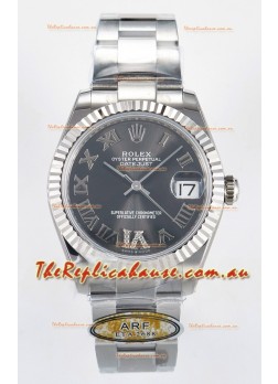 Rolex Super Clone Datejust ETA 2688 Movement 31MM Stainless Steel Case Grey Dial Watch