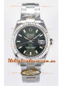 Rolex Super Clone Datejust ETA 2688 Movement 31MM Stainless Steel Case Green Dial Watch