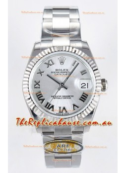 Rolex Super Clone Datejust ETA 2688 Movement 31MM Stainless Steel Case Steel Roman Dial Watch