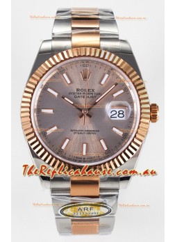 Rolex Super Clone Datejust ETA 3235 Movement 41MM Two Tone Rose Gold Plating and Dial Watch