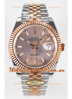 Rolex Super Clone Datejust ETA 3235 Movement 41MM Two Tone Rose Gold Plating and Dial Watch