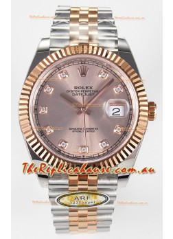 Rolex Super Clone Datejust ETA 3235 Movement 41MM Two Tone Rose Gold Plating and Dial Watch