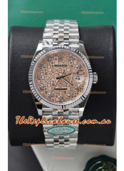 Rolex Super Clone Datejust ETA 3235 Movement 36MM Sundust Computer dial 36MM Steel Case Watch