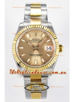 Rolex Super Clone Datejust ETA 2688 Movement 31MM Two Tone Yellow Gold Watch and Dial