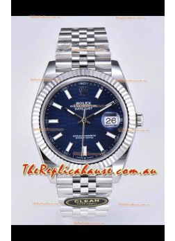 Rolex Datejust Cal.3235 Movement 1:1 Mirror Replica 904L Steel 41MM - Blue Fluted Motif Dial