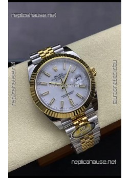 Rolex Datejust M126333 41MM ETA3235 72 Hours Power White Dial Jubilee 1:1 Mirror Replica Yellow Gold 904L Steel