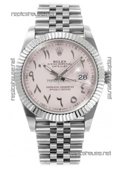 Rolex Datejust M126300 41MM ETA3235 Pink Arabic Dial - 904L Steel Casing 
